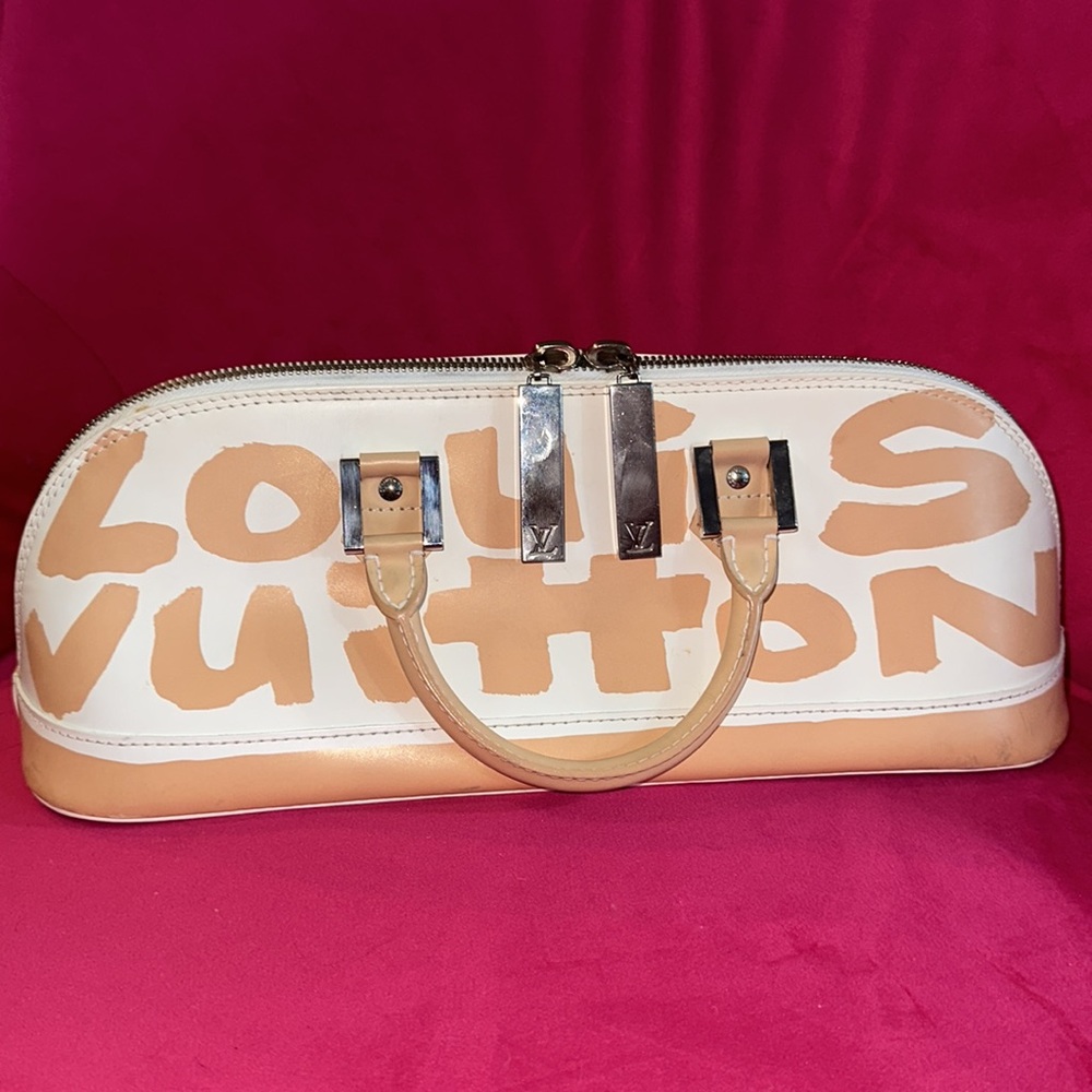 Louis Vuitton peach graffiti Alma satchel by Stephen sprouse east west dome bag - Picture 16 of 16